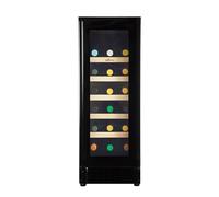 Willow W30WCB 60L Under Counter Wine Cooler with Space for 20 Bottles, Digital Display with Touch Control, Ventilated Cooling, 2 Years Manufacturer's Guarantee - Black