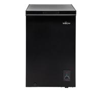 Willow W99CFB Freestanding 99L Chest Freezer with Removable Storage Basket, Suitable for Outbuildings and Garages, 4* Freezer Rating - Black
