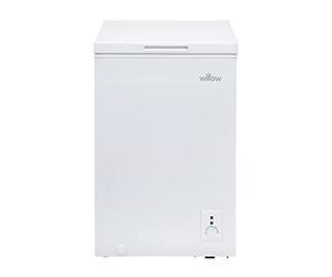 Willow W99CFW Freestanding 99L Chest Freezer with Removable Storage Basket, Suitable for Outbuildings and Garages, 4* Freezer Rating - White