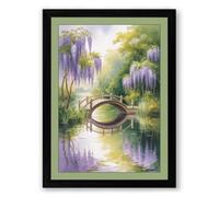 Willow Waterway Botanical Framed Wall Art Print A1 (84.1×59.4cm) Black, Wall Decor for Living Room, Bedroom, Office & Home, Ready to Hang, Art Gift