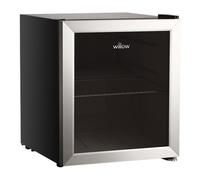 Willow WBC48SS 48L Table Top Beverage Cooler with Triple Glazed Glass Door, Adjustable Thermostat, 2 Years Warranty - Stainless Steel