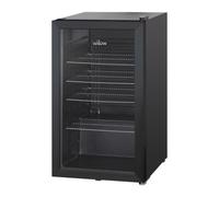 Willow WBC98B 98L Freestanding Undercounter Beverage Cooler with Triple Glazed Glass Door, Adjustable Thermostat, 2 Years Warranty - Black