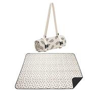 WILLOW WEAVE Picnic Blankets Washable Camping Blankets Emergency Blankets Picnic Baskets Accessories with Waterproof Backing and Shoulder Strap - Leaf