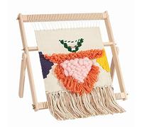 WILLOWDALE Multi-Craft Weaving Loom Large Frame 16.5" x 15.7" x 1.2" Wooden Loom Tapestry Loom Creative DIY Weaving Art & Crafts for Kids, Beginners, Experts
