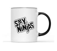 WILLOWGIFTS Agent Ninjas Mug - Internet Online Youtuber Kids Action Kids Fun TV Program Show Videos Games Secret Mission Friends Project Tea Coffee Cup Merch Gift Present (Black Handle)