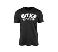 WillowGifts Cat T-Shirt Top Tee Cartoon Kitten Comic Club Superhero World Book Day Read School Teacher Library Chapter Fiction Literature Adventure Child Gift Present (Black, 9-11 Years)