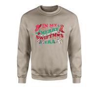 WillowGifts In My Swift-Mas Era Pullover Jumper - Christmas Music Xmas Festive Winter DPD Album Celebration Popculture Gift Present (Large, Natural)