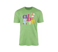 WillowGifts Midnight Garden ABC T-Shirt Top Tee Childrens Kids Baby Toddler TV Show Bedtime Night Time Story Sleepy Friends Preschool Letters Boat Sea Blanket Gift Present (Lime, 3-4 Years)