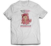 WillowGifts Pink Kitten T-Shirt - Novelty World Book Day Costume Cosplay Nostalgic Twin Needle Collar 3-4'' Neck 100% Ringspun Combed Cotton High Stitch Density