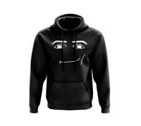 WillowGifts Roblox Face Hoodie - Video Game Avatar Merch Gift Present Christmas Jumper Gamer 80% Ringspun Cotton 20% Polyester Kangaroo Pouch Pocket Twin-Needle Stitching (Black, 5-6 Years)