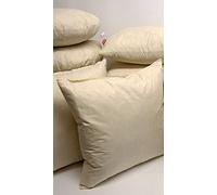 Willows Direct 16" x 16inch (40cm) PACK OF 2 Natural Duck Feather Filled Square Cushion Inner Pad Insert with Cambric Cotton Casing Cover