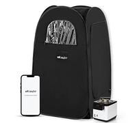 WillowyBe Portable Steam Sauna, Personal Home Spa Room With Bluetooth, Steamer, Sweat Tent, Foldable Sauna Chair, Personal Sauna For Home (Black)