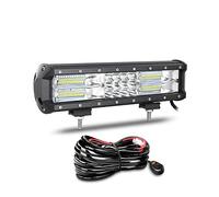 Willpower 12 Inch 180W LED Light Bar 12V 24V for Truck Car Van 4X4 Offroad | 6000K White Fog Lamp, With Wire Harness, Flood Spot Combo, IP67 Waterproof, Driving Lights for ATV Boat Tractor Vehicle