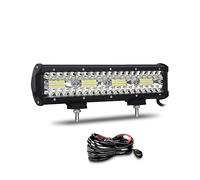 Willpower 12 inch 30cm 240W LED Light Bar Spot Flood Combo Beam 12V 24V Driving Off Road Lights Waterproof Work Fog Lamps for 4X4 Offroad Truck Car ATV SUV Vehicle Boat Light with Wiring Harness
