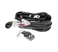 Willpower 12V LED Light Bar Strobe Flash Wiring Harness Cable Kit, 10ft 16AWG, DC 40A, ON/OFF Remote Control Switch for Car Off Road Truck SUV UTE ATV 4x4 LED Fog Work Lamps (4 Leads)