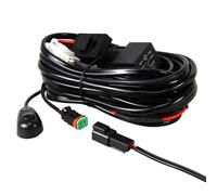 Willpower 12V LED Light Bar Wire Harness Cable DT Connector 16AWG, DC 40A | Wire Harness Kit Waterproof, ON/OFF Switch, Relay Blade Fuse for Car Off Road Truck ATV 4x4 LED Fog Work Lamps (1 Lead)