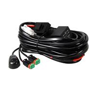 Willpower 12V LED Light Bar Wiring Harness Cable Kit, DT Connector, Waterproof, 18AWG, DC 40A, ON/OFF Switch, Relay Blade Fuse for Car Off Road Truck SUV UTE ATV 4x4 LED Fog Work Lamps (2 Leads)
