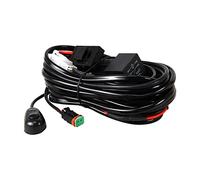 Willpower 12V LED Light Bar Wiring Harness Cable Kit, DT Connector, Waterproof, 18AWG, DC 40A, ON/OFF Switch, Relay Blade Fuse for Car Off Road Truck SUV UTE ATV 4x4 LED Fog Work Lamps (1 Lead)