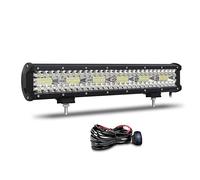 Willpower 17 inch 43cm 360W LED Light Bar Spot Flood Combo Beam 12V 24V Driving Off Road Lights Waterproof Work Fog Lamps for 4X4 Offroad Truck Car ATV SUV Vehicle Boat Light with Wiring Harness