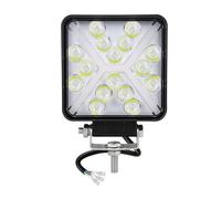 Willpower 1pc 4 Inch 48W Square LED Work Light, 3 Modes White Amber Spot Lights 12V 24V LED Pods Driving Lights Offroad Fog Lamps for Truck Tractor Boat 4x4 Car SUV ATV Excavator, 3000K 6000K, IP67