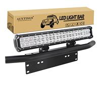 Willpower 20 inch 126W Spot Flood LED Work Light Bar with License Plate Bracket Off road Trucks SUV 4WD Driving Fog Lights (20 inch + BK011)