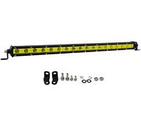 Willpower 20 Inch 90W Single Row LED Light Bar Yellow Amber Spot Combo Beam Offroad Lights 12V 24V Fog Work Lamps Driving Lights for Truck Tractor 4x4 ATV UTV SUV Boat Marine