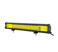 Willpower 22 Inch 324W Amber Yellow LED Light Bar 12V 24V LED Work Lights Spot Flood Combo Led Bar for Trucks Tractor 4X4 Boat Off Road Auto Fog Driving Lamp Waterproof