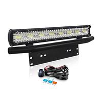 Willpower 23 inch 480W LED Light Bar Spot Flood Combo + Licence Number Plate Bumper Mounting Bracket 12V 24V Driving Off Road Lights Waterproof for 4X4 Offroad Truck Car ATV Boat with Wiring Harness