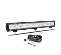 Willpower 26 Inch 540W LED Light Bar With 12V 18AWG Wiring Harness Cable Kit Work Fog Lamps for Offroad Truck Car ATV SUV Boat Vehicle 4X4 Lighting, 6000K White, Flood Spot Combo, Waterproof