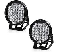 Willpower 2PCS 225W 9 Inch Led Work Light Spot Beam Led Light Bar 12V 24V Waterproof Fog Driving Lights for Truck Offroad Boat Car 4x4 ATV UTV SUV 4WD Black Round