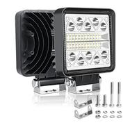 Willpower 2pcs 4 Inch 51W LED Work Light, Spot Flood Combo 12V 24V Offroad Driving Fog Lamps for Truck Tractor 4x4 Car ATV Motorbike Boat Excavator Moto, 6000K White, LED Reverse Lights