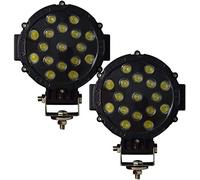 Willpower 2PCS 51W 7inch Led Work Light Bar Spot Beam Driving Lights 12V 24V LED Pods Waterproof Fog Lamps for Trucks Offroad 4x4 Cars Boat ATV UTV SUV 4WD Car Black