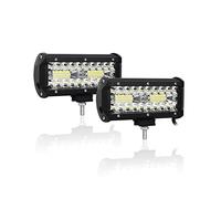 Willpower 2pcs 7 inch 18cm 120W LED Light Bar Spot Flood Combo Beam 12V 24V Driving Off Road Lights Waterproof Work Fog Lamps for 4X4 Offroad Truck Car ATV SUV Vehicle Boat Light