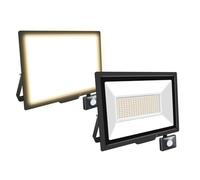 Willpower 2pcs LED Floodlight 150W 15000lm LED Security Lights Outdoor with Motion Sensor LED Work Light IP66 Waterproof PIR Lights Warm White 4000K Wall Light for Garden Garage Court Patio Lawn