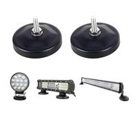 Willpower 2PCS Magnetic Base LED Light Bar Mounting Brackets, Powerful Sucker Bottom-Mounted Holder for Car Offroad Truck 4x4 SUV ATV LED Work Light Driving Lamp with Rubber Pad Universal