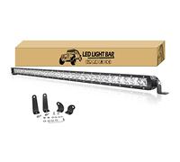 Willpower 37 Inch 180W LED Light Bar, 18000LM, 6000K White, Spot Beam, IP67 Rated, Single Row Work Driving Lights Fog Lamps for Offroad Truck, ATV, SUV, Boat, 4WD, 4x4, Car, Golf Cart