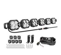 Willpower 40" 180W 18000LM LED Work Light Bar with 12V DT Wire Harness, Square Off Road Driving Lights Fog Lamp for Car Truck Boat Tractor 4x4, 6000K White, Waterproof Headlight, Flood Spot Combo