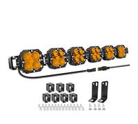 Willpower 40" 180W 18000LM LED Work Light Bar With DT Connector, Square Off Road Driving Lights 12V 24V Fog Lamps for Car Vehicle Truck 4x4 Boat Tractor, 3000K Amber, Waterproof Headlight, Spot Flood
