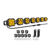 Willpower 46" 210W 21000LM LED Work Light Bar, Square Off Road Driving Lights 12V 24V Fog Lamps for Car Vehicle Truck 4x4 Boat Tractor, 3500K Yellow, Waterproof Headlight, Spot Flood