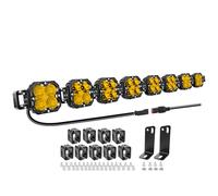 Willpower 52" 240W 24000LM LED Work Light Bar, Square Off Road Driving Lights 12V 24V Fog Lamps for Car Vehicle Truck 4x4 Boat Tractor, 3500K Yellow, Waterproof Headlight, Spot Flood
