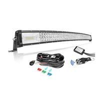 Willpower 52 inch 675W Curved LED Light Bar with Strobe Remote Control Wiring Harness 12V 24V Driving Off Road Lights Spot Flood Work Fog Lamps for 4X4 Offroad Truck Car ATV SUV Vehicle Boat Lighting