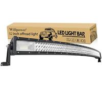 Willpower 52 inch Curved LED Light Bar 675W Spot Flood Combo Triple Row Led Off road Driving Fog Lights with Mounting Bracket for Car Tractor Truck ATV SUV Boat