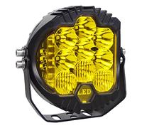 Willpower 7 Inch 75W Amber Yellow LED Work Light Bar Side Shooter Off Road Driving Light Spot Flood Combo Fog Lamps IP67 DC 12V 24V Waterproof for Truck Tractor ATV SUV Car Boat 4x4