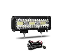 Willpower 9 inch 23cm 180W LED Light Bar Spot Flood Combo Beam 12V 24V Driving Off Road Lights Waterproof Work Fog Lamps for 4X4 Offroad Truck Car ATV SUV Vehicle Boat Light with Wiring Harness