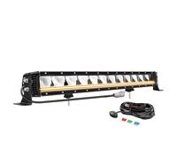 Willpower Slim 23 Inch 80W 8000LM Car LED Light Bar, Amber DRL, With 12V Wire Harness, Single Row Spot Off Road Driving Work Fog Lamps for Truck ATV Boat Pickup 4x4, IP67, 6000K White, Headlight