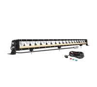 Willpower Slim 34 Inch 120W 12000LM Car LED Light Bar, Amber DRL, With 12V Wire Harness, Single Row Spot Off Road Driving Work Fog Lamps for Truck ATV Boat Pickup 4x4, IP67, 6000K White, Headlight