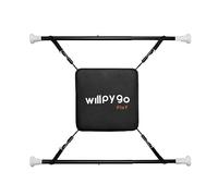 willpygo Doorway Punching Bag Mini Portable Boxing Bag Apartment Friendly Workouts Aerobic Exercise Stress Relief Boxing accessories Speed Bag Stand Sports Fitness Workout Equipment 28"-36" Size Black