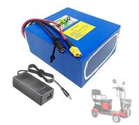 WILLQ 24 Volts Lithium Battery 24V 7.5AH 10AH 12.5AH 15AH 20AH 25AH Replacement Inside PVC Battery with XT60 Port for 50W-600W Motor,24V10AH