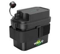 WILLQ 24V 12V Rechargeable Lithium Battery Pack DC Output Li-ion Batteries for DIY Project/LED Light Strip/CCTV Camera/Router and More,12V6400mAh