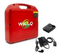 WILLQ 24V 20Ah 30Ah 40Ah 60Ah Lithium Battery 48V 10Ah 15Ah 20Ah 30Ah Electric Pallet Jack Truck Battery for Forklift Spare Parts,24V20Ah,W/Charger